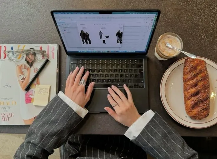 Open-plan office with collaborative seating